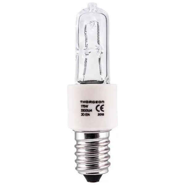 Robust THORGEON CERAM CR-T 175W E14 T13 Halogen Lamp, 3300Lm brightness, 70mm height, for efficient lighting.