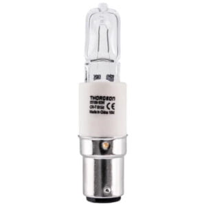 CERAM CR-T 60W Halogenlampe von THORGEON mit B15d-Sockel und T13-Form, die 980 Lumen warmes Licht erzeugt.