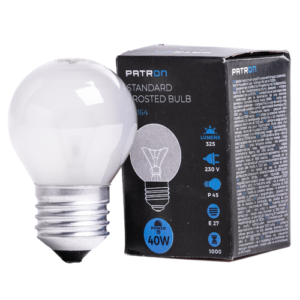 Ampoule à incandescence E27 40W P45 230V FR Patron