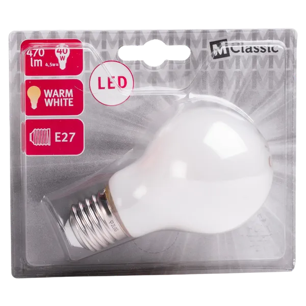 LED Bulb E27 4.5W A60 2700K 470lm FR