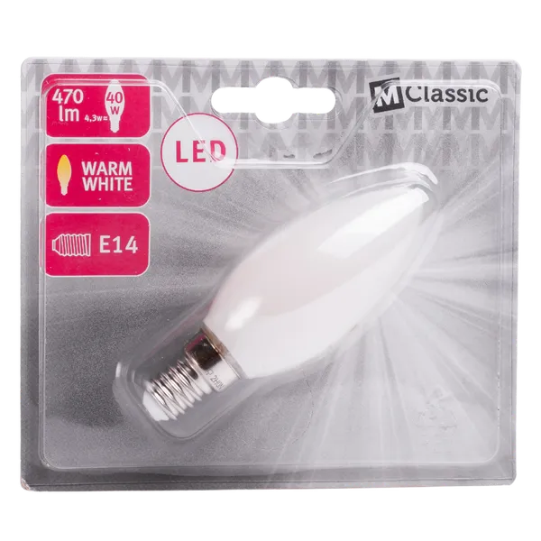 LED Bulb Filament E14 4.3W B35 2700K 470lm FR