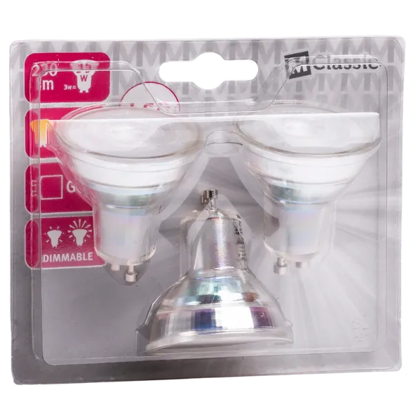 LED Bulb GU10 3W 2700K 36 230lm DIMM 3×1