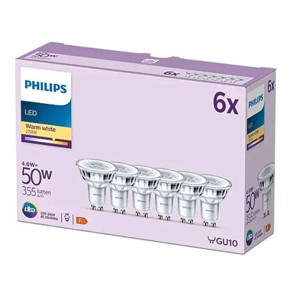 LEDClassic 4.6W (50W) GU10 WW 36D ND 6CT 4